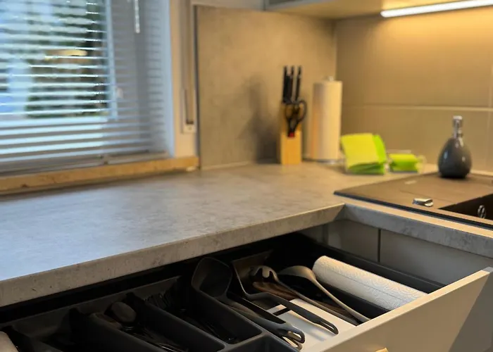 Modernes 2-zi Mit Terrasse Und Garten