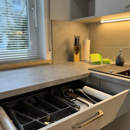 Modernes 2-zi Mit Terrasse Und Garten